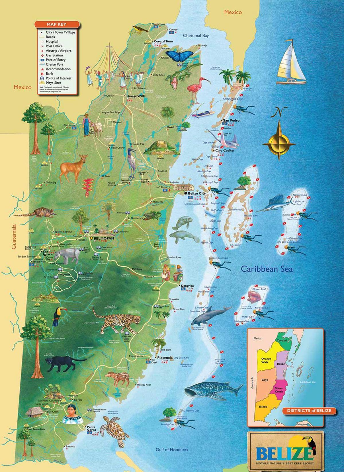 Belize vrata zemljevid
