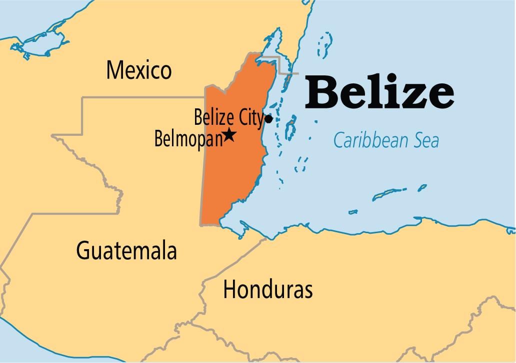 zemljevid belmopan Belize