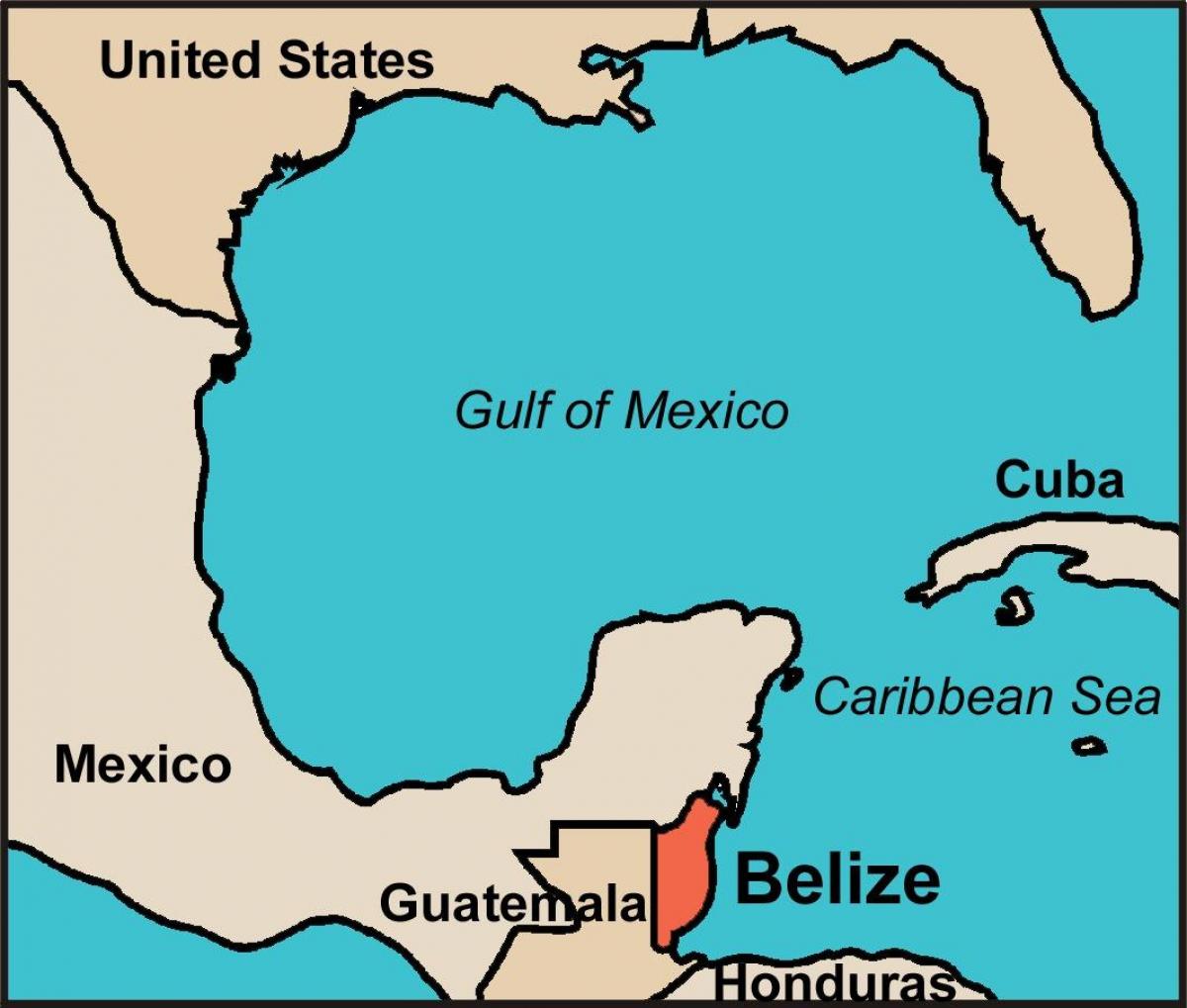 Belize državi zemljevid
