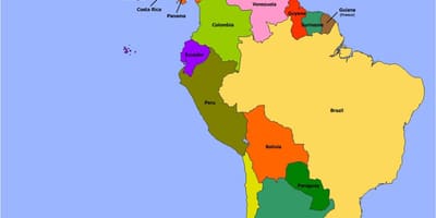 Zemljevid Belize južni ameriki