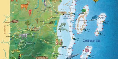 Belize vrata zemljevid