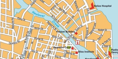 Belize city vrata zemljevid