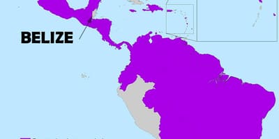 Zemljevid Belize zika